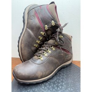 Timberland Hiking Boots Leather Waterproof Ankle Brown Boots Women's Size 11